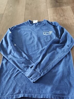 Gamma Phi Beta Vineyard Vines Navy Long-Sleeve Whale Tee with White Logo